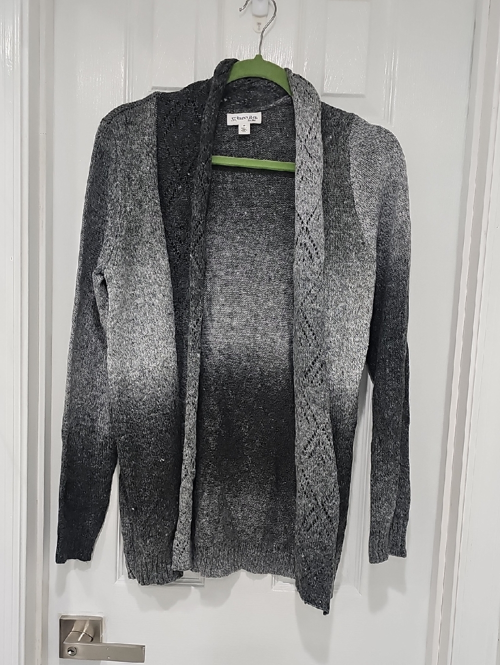 St. John's Bay Ombre Gray Open-Front Cardigan